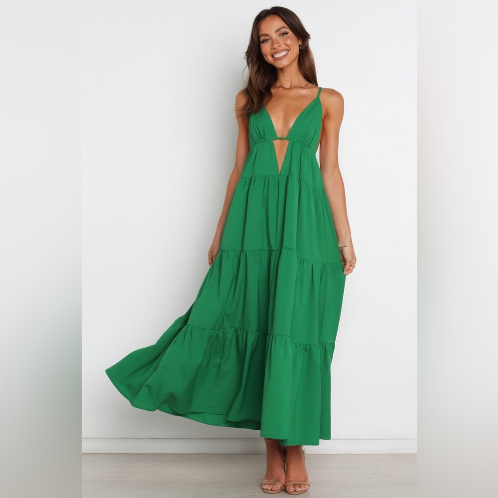 Petal and Pup Green Sun Dress